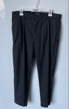 Load image into Gallery viewer, Banana Republic Mens Dark Gray Brushed Pleated Front Dress Pants Size 35X30
