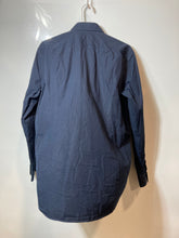 Load image into Gallery viewer, Hugo Boss Mens Blue Cotton Long Sleeve Slim Fit Easy Iron Dress Shirt Size 16
