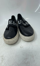 Load image into Gallery viewer, Guess Womens Black White Leather Round Toe Slip-On Sneaker Shoes Size 7 M
