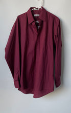 Load image into Gallery viewer, Pierre Cardin Mens Burgundy Long Sleeve Collared Dress Shirt Size M 15-15.5
