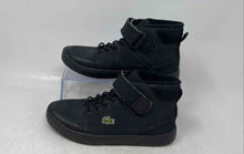 Load image into Gallery viewer, Lacoste Kids Black Lace-Up Round Toe High Top Sneakers Shoes Size 13.5
