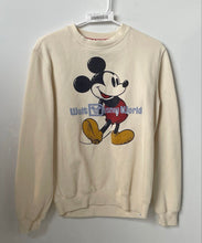 Load image into Gallery viewer, Disney Mens Beige Mickey Mouse Print Long Sleeve Pullover Sweatshirt Size XS
