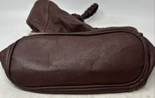 Load image into Gallery viewer, Aldo Womens Brown Leather Braided Strap Inner Pockets Lined Zip Top Shoulder Bag
