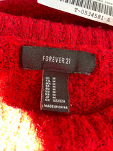 Load image into Gallery viewer, Forever 21 Womens Red Long Sleeve Knitted Cropped Pullover Sweater Size M
