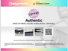 Load image into Gallery viewer, Authentic Marc by Marc Jacobs Women's Shiny Black Sunglasses
