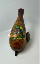 Load image into Gallery viewer, Haiti Folk Art Atiano Map Design Home Decorative Hand Painted Wooden Bottle
