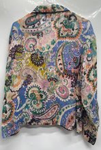 Load image into Gallery viewer, Zara Womens Multicolor Paisley Print Button Front Blouse Top Size Small
