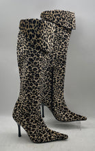 Load image into Gallery viewer, Eden Womens Multicolor Animal Print Pointed Toe Side Zip Riding Boots Size EU 36
