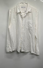 Load image into Gallery viewer, Zara Mens White Collared Regular Fit Long Sleeve Button-Up Shirt Size L
