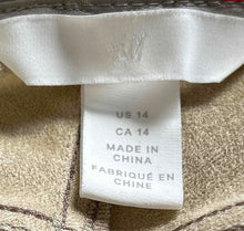 Load image into Gallery viewer, H&amp;M Womens Tan Flat Front Pockets Straight Leg Trouser Pants Size 14
