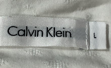 Load image into Gallery viewer, Calvin Klein Mens White Cotton Long Sleeve Collared Button-Up Shirt Size Large
