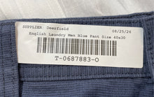 Load image into Gallery viewer, English Laundry Mens Blue Flat Front Straight Leg Trouser Pants Size 40x30
