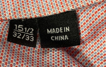 Load image into Gallery viewer, Hugo Boss Mens Pink Geometric Print Cotton Long Sleeve Dress Shirt Sz 15.5 32/33
