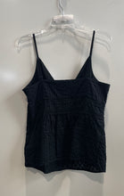 Load image into Gallery viewer, Banana Republic Womens Black Textured Sleeveless V-Neck Peplum Tank Top Size L
