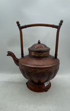 Load image into Gallery viewer, Antique Copper Engraved Home Decor Large Tea Kettle With Lid Collectible
