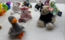 Load image into Gallery viewer, Lot Of 10 Pcs Assorted Ty Beanie Babies Bears And Animals Collectible Plush Toys
