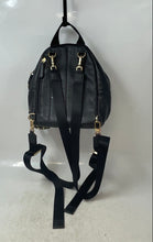 Load image into Gallery viewer, Michael Kors Womens Black Leather Zipper Detachable Adjustable Strap Backpack
