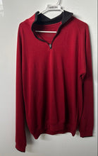 Load image into Gallery viewer, Boston Traders Mens Red Cotton Long Sleeve 1/4 Zip Pullover Sweater Size Large
