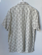 Load image into Gallery viewer, DKNY Mens Off-White Black Short Sleeve Collared Button-Up Shirt Size XL
