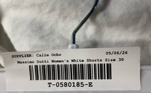 Load image into Gallery viewer, Massimo Dutti Womens White Flat Front Slash Pockets Chino Shorts Size 30
