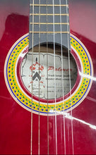 Load image into Gallery viewer, Palmer Sofia Red Black Right-Handed 6 String Standard Classical Guitar In Case

