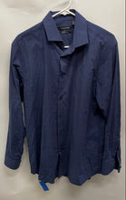 Load image into Gallery viewer, Tahari Mens Blue Long Sleeve Slim Fit Stretch Non-Iron Dress Shirt Size L w/ Tag
