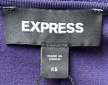Load image into Gallery viewer, Express Womens Purple Long Sleeve V-Neck Stretch Pullover Sweater Size XS
