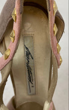 Load image into Gallery viewer, Brian Atwood Womens 140mm Pink Beige Cutout Studded High Platform Heels Size 36
