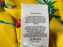 Load image into Gallery viewer, Express Womens Yellow Floral Flutter Sleeve V-Neck Blouse Top Size Large
