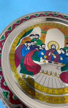 Load image into Gallery viewer, David Miro Gold-Tone Copper &amp; Brass Lacquer Silver Plated Decorative Plate
