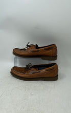 Load image into Gallery viewer, Timberland Mens Brown Leather Stitching Moc Toe Lace-Up Boat Shoes Size 8.5M
