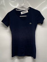 Load image into Gallery viewer, Lacoste Womens Blue Cotton Short Sleeve Pullover T-Shirt Size 40
