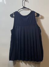 Load image into Gallery viewer, Banana Republic Womens Blue Sleeveless Round Neck Pleated Back Tank Top Size M
