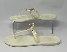 Load image into Gallery viewer, Authentic Tory Burch Womens Mini Miller White Plastic Thong Sandals Size 9M Worn
