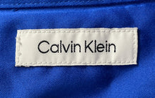 Load image into Gallery viewer, Calvin Klein Boys Blue Long Sleeve Spread Collar Sateen Dress Shirt Size 14
