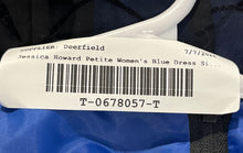Load image into Gallery viewer, Jessica Howard Womens Blue Leaf Print Sleeveless Crew Neck Sheath Dress Size 4P
