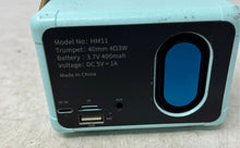 Load image into Gallery viewer, Vintage Retro Model HM11 Blue Portable Compact Bluetooth Radio Not Tested
