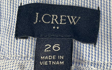 Load image into Gallery viewer, J.Crew Womens Light Blue Flat Front Pockets Wide-Leg Trouser Pants Size 26
