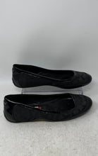 Load image into Gallery viewer, Coach Womens Black Signature Canvas Patent Leather Cap Toe Ballet Flats Size 8.5
