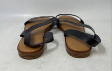 Load image into Gallery viewer, Cynthia Rowley Womens Cognac Black Leather Open Toe Strappy Sandals Size 9
