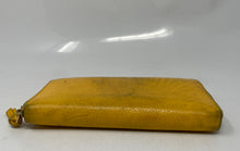 Load image into Gallery viewer, Authentic Tory Burch Womens Britten Yellow Zip-Around Wallet Stained Worm
