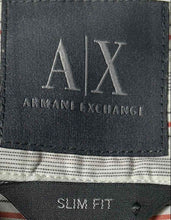 Load image into Gallery viewer, Armani Exchange Mens Beige Red Striped Long Sleeve Slim Fit Button-Up Shirt XL
