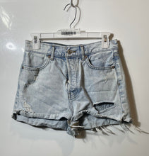 Load image into Gallery viewer, Express Womens Blue Denim Cotton Pockets Distressed Raw Hem Cut-Off Shorts Sz 4
