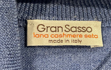 Load image into Gallery viewer, Gran Sasso Mens Blue Short Sleeve Mock-Neck Pullover Sweater Size Medium
