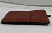 Load image into Gallery viewer, Authentic Tory Burch Womens Britten Brown Leather Card Case Wallet Worn
