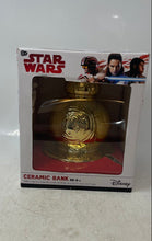 Load image into Gallery viewer, Disney Star Wars Collectibles BB-8 Gold Ceramic 8 Inch Large Piggy Bank With Box
