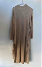 Load image into Gallery viewer, Mable Womens Khaki Long-Sleeve Knitted Mock Neck Sweater Dress Size M/L
