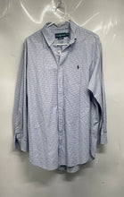 Load image into Gallery viewer, Ralph Lauren Mens Blue White Check Cotton Classic Fit Button-Up Shirt Size XL
