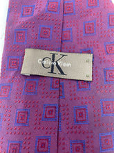 Load image into Gallery viewer, Calvin Klein Mens Red Plaid Silk Adjustable Pointed Tie One Size
