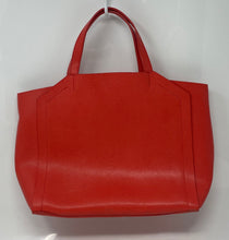 Load image into Gallery viewer, Authentic Furla Womens Orange Leather Double Handle Tote Purse Damaged
